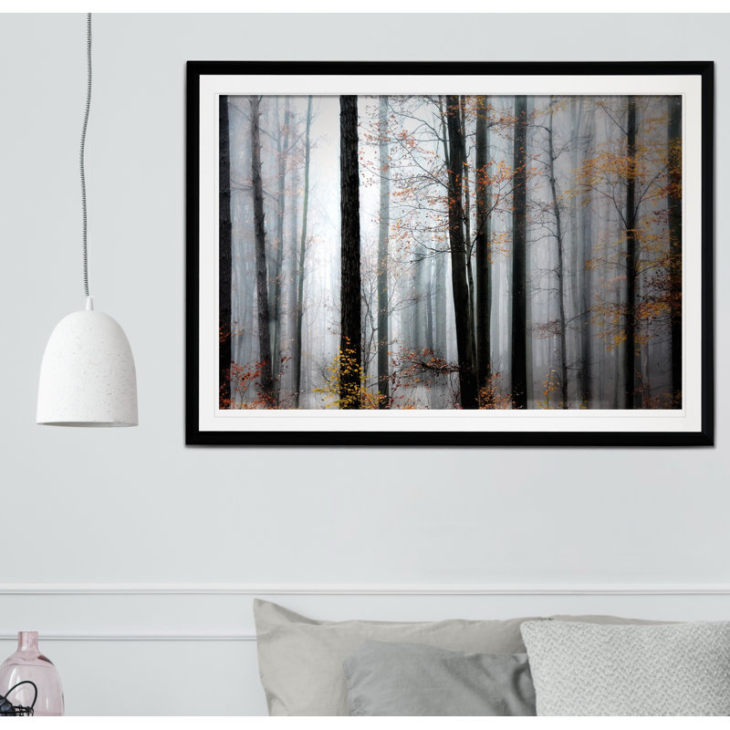 « enraptured d’heure d’été », reproduction de peinture acrylique encadrée, H 24 po x l 30 po x P 1,5 po, Noir