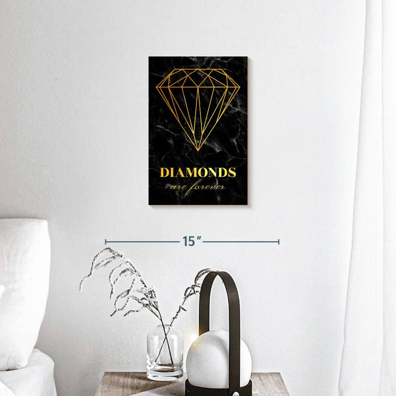 Impression sur toile, "Forever Diamonds", H 12 po x l 8 po x P 1 po