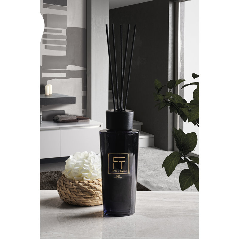 Lust Scented Designer Candle with Glass Holder