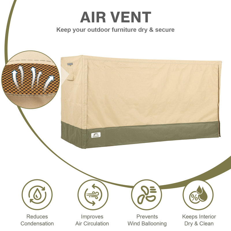 Housse de support de bois de chauffage robuste avec fermeture à glissière et évent Aoodor, L 96 po x P 26 po x H 45 po