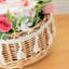 Panier de fille de fleur en osier tissé à la main avec poignée de perle, panier de mariage en rotin rustique avec pampille et ruban pour douche nuptiale, décoration intérieure, cadeau