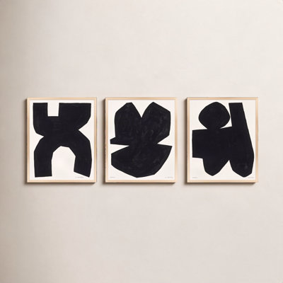 Shauna "Module on White" 3-Piece Painting Set
