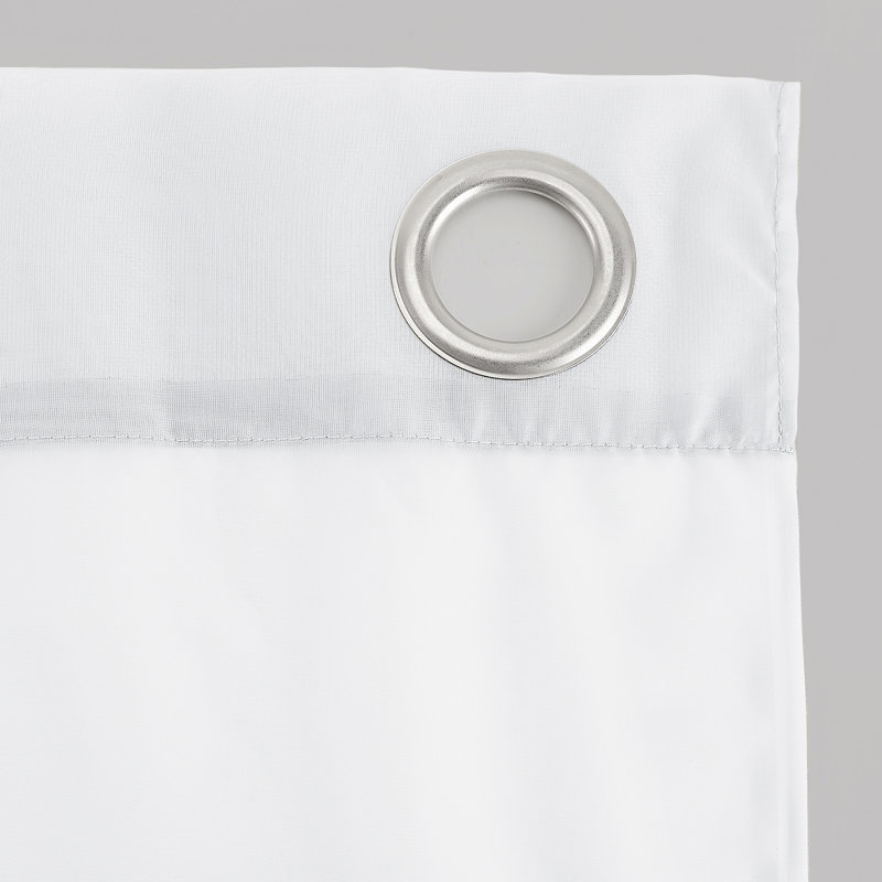 Wayfair Basics® Sheer Grommet Curtain Panel, White, 59"W x 120"L