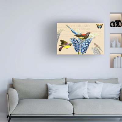 Art mural sur toile tendue, "Delphinium - Horizontal" par Gail Fraser pour décoration de salon, de chambre à coucher ou de bureau - 22 x 32