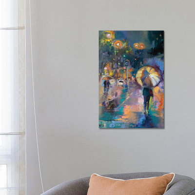 Night City Lights 1 Piece Wrapped Canvas Painting
