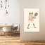 Frog Plays Tennis Whimsical Contemporary Frog Wall Art Print by Mathieu - Wrapped Canvas Print-932538937