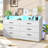 Vikky 6 Drawers Dresser with Power Outlet, Chest of Drawers with LED Light, Modern Dresser Organizer-1059263507