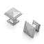 Nouvelle collection de boutons de porte de placard carrés pyramidaux classiques en nickel satiné pour tiroirs de cuisine-121659283