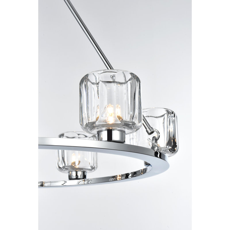 Lustre 26 pouces Enrique, Chrome chrome