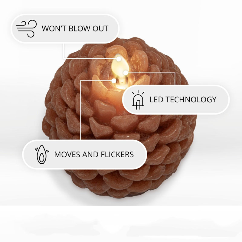 Pinecone Flameless Candle