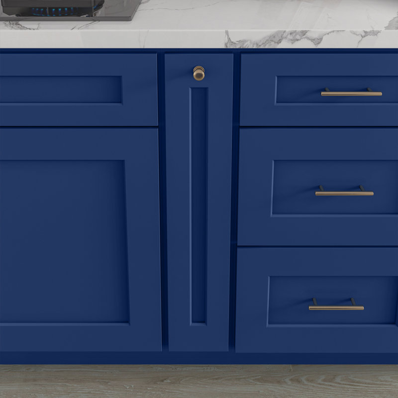 Armoire à épices Base, 6" W x 34.5" H x 24" D, Shaker bleu