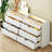 8-drawer White Dresser With Led Display Glass Top