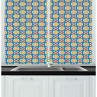 Geometric Pointed Kitchen Curtain