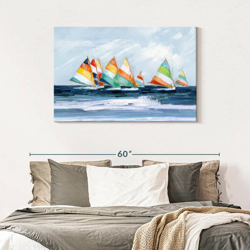 Couleurs de régate estivale, H 30 po x l 45 po