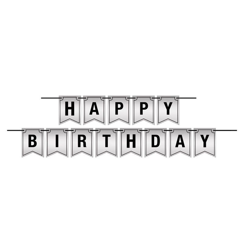 Foil Happy Birthday Streamer