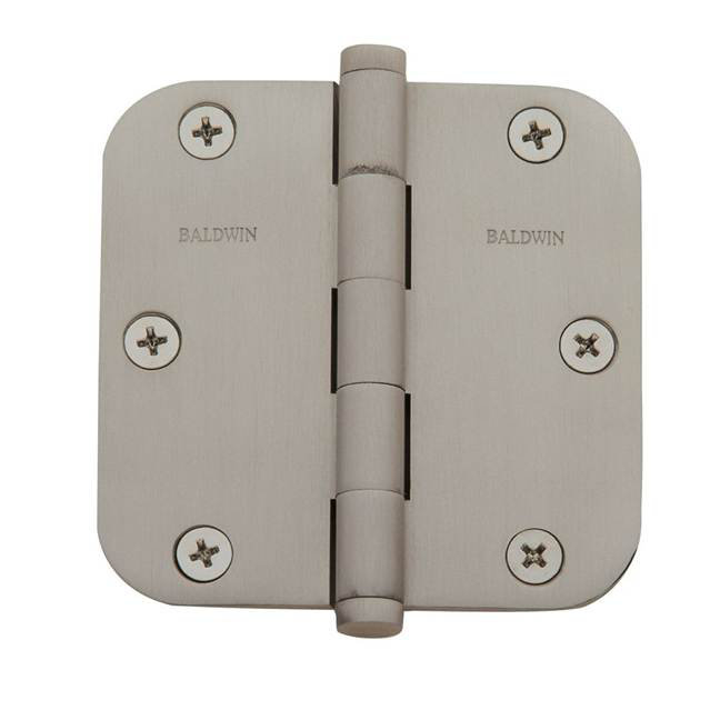 3.5" H × 3.5" W Butt/Ball Bearing Single Door Hinge, Satin Brass/Brown