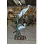 Deux grandes grues, statue en bronze, élégante sculpture de jardin parfaite pour l'extérieur L 36 po x l 21 po x H 64 po