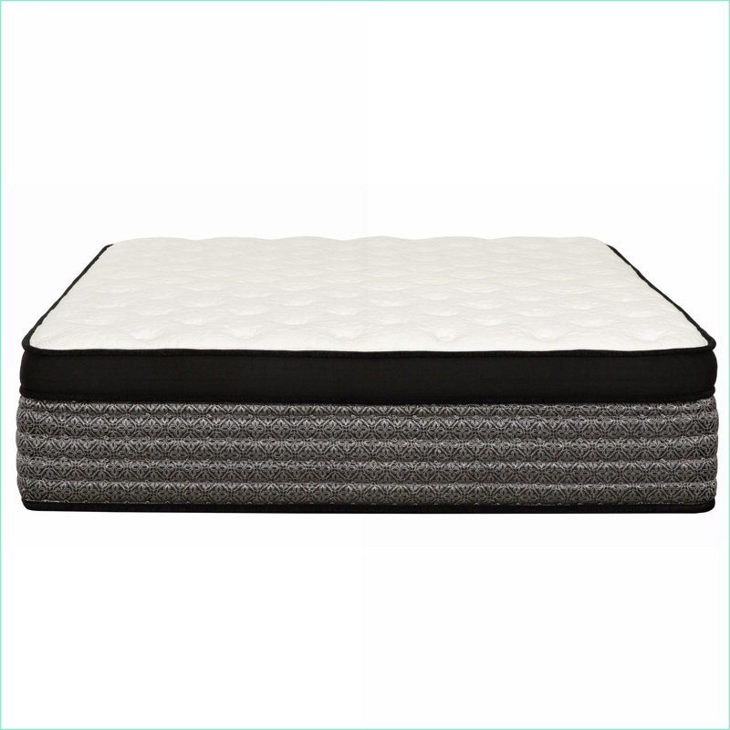 Mattresses, Full Size Hybrid Pocket Coil Gel Memory Foam Euro Top Mattress, White/Gray | Grey+White | Polyester, Full