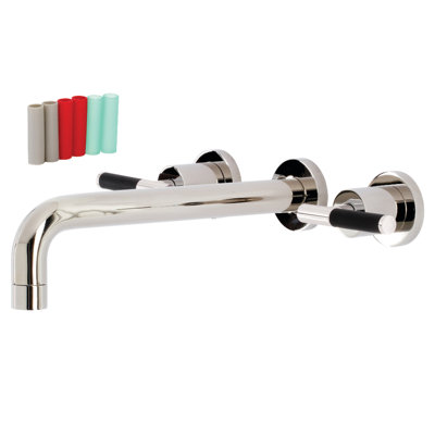Kingston Brass Kaiser Two-Handle 3-Hole Wall Mount Roman Tub Faucet