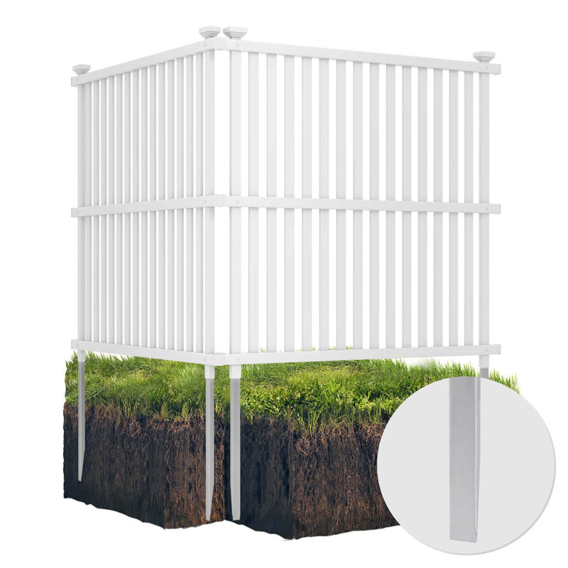 Clôture pour climatiseur 4 panneaux Costway