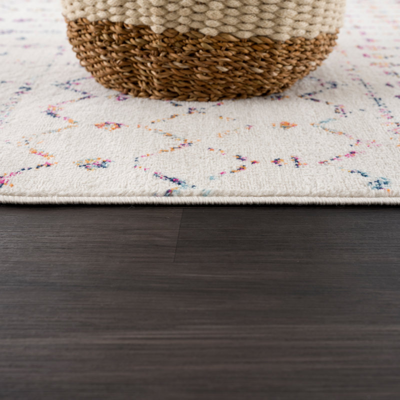 Tapis beige Dounia, Rond 6 pi 7 po