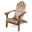 Chaise de patio en bois brun foncé - pliable pour un siège d'extérieur compact