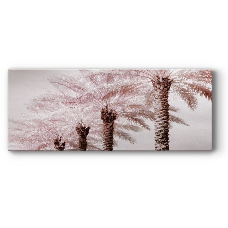 Palmes majestueuses - Toile tendue avec châssis, H 24 po x l 60 po x P 1,5 po