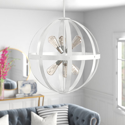 Eda 6 - Light Dimmable Globe Chandelier