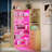  L-Shaped Corner Bookshelf With LED Lights & Drawers