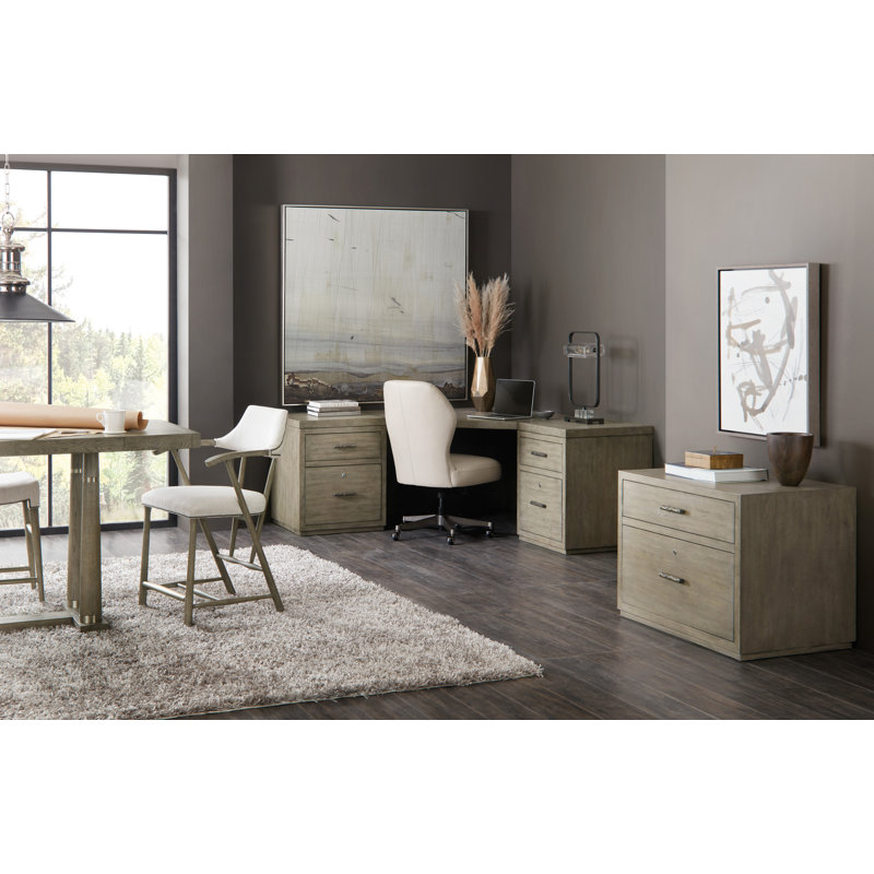 Gray Transitional 2-Drawer Lockable Lateral File Cabinet