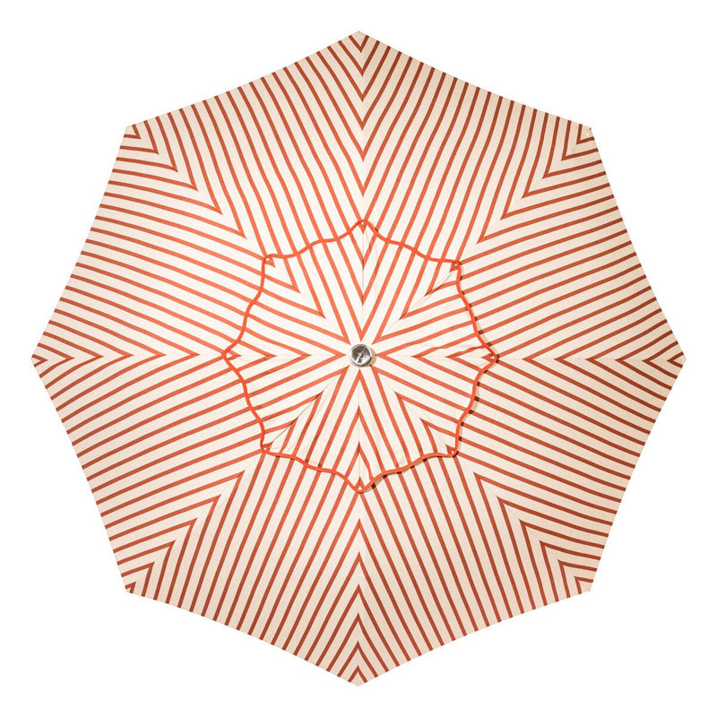 Patio 90'' W Umbrella, Red/White Striped
