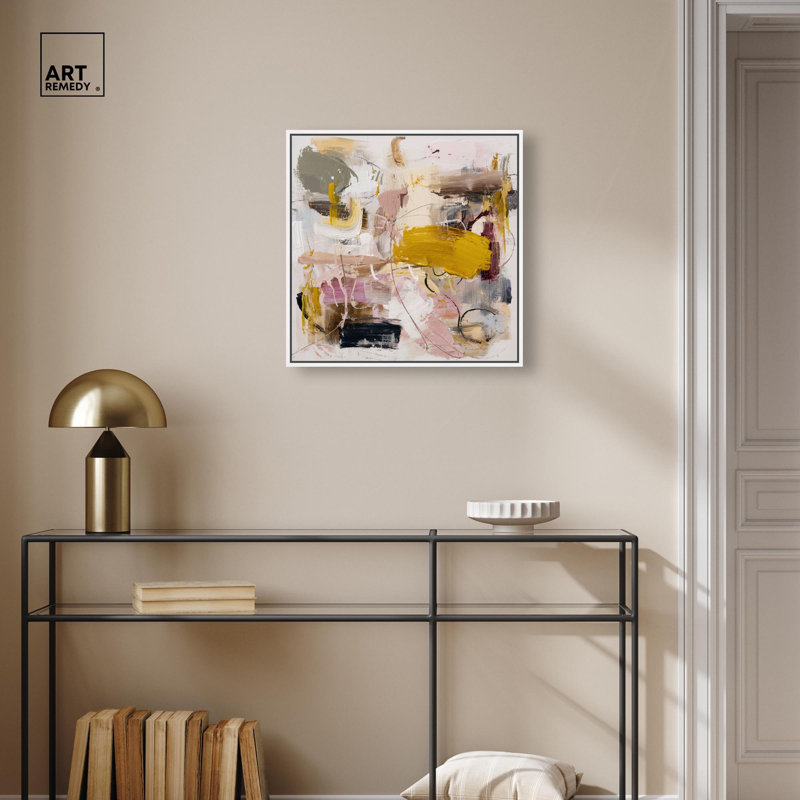 Décoration murale expressive sur toile I par Art Remedy, cadre blanc, 20 x 20, H 21 po x l 21 po, Cadre blanc