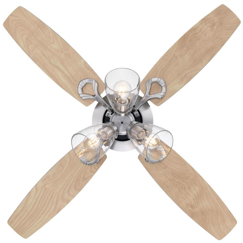 Westinghouse Crusader 42 in. Brushed Nickel White LED Indoor Ceiling Fan
