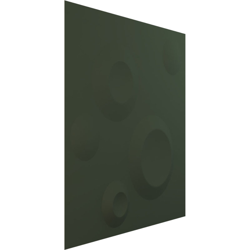 Panneau mural 3D décoratif Cole EnduraWall, Vert foncé, H 19,63 po x l 19,63 po x P 0,63 po
