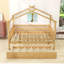 Lit double en bois avec lit gigogne simple et garde-corps-248913777