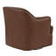 Fauteuil demi-tonneau pivotant en cuir véritable Anselmo Fazio-2136898949