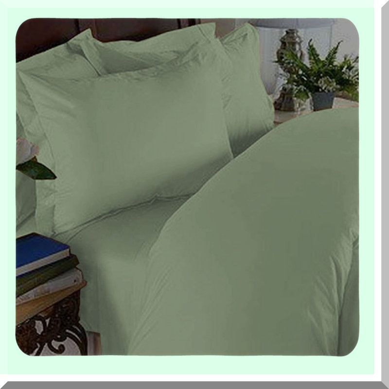 Luxury Silky Soft Coziest Sheet Set - 1500 Thread Count Queen Size - 4 Piece High Quality Bedding Set, Olive Green