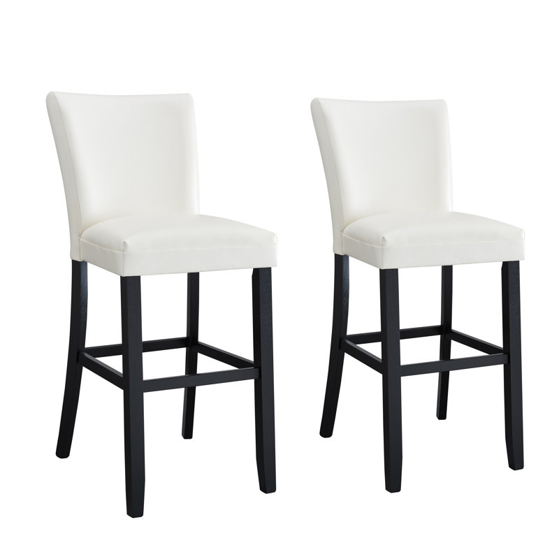 Solid Wood Counter Stool, White