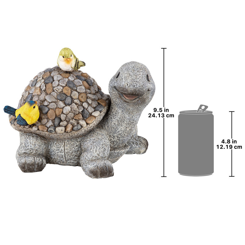 Pebbles the Turtle Garden Statue with Faux Stone Shell