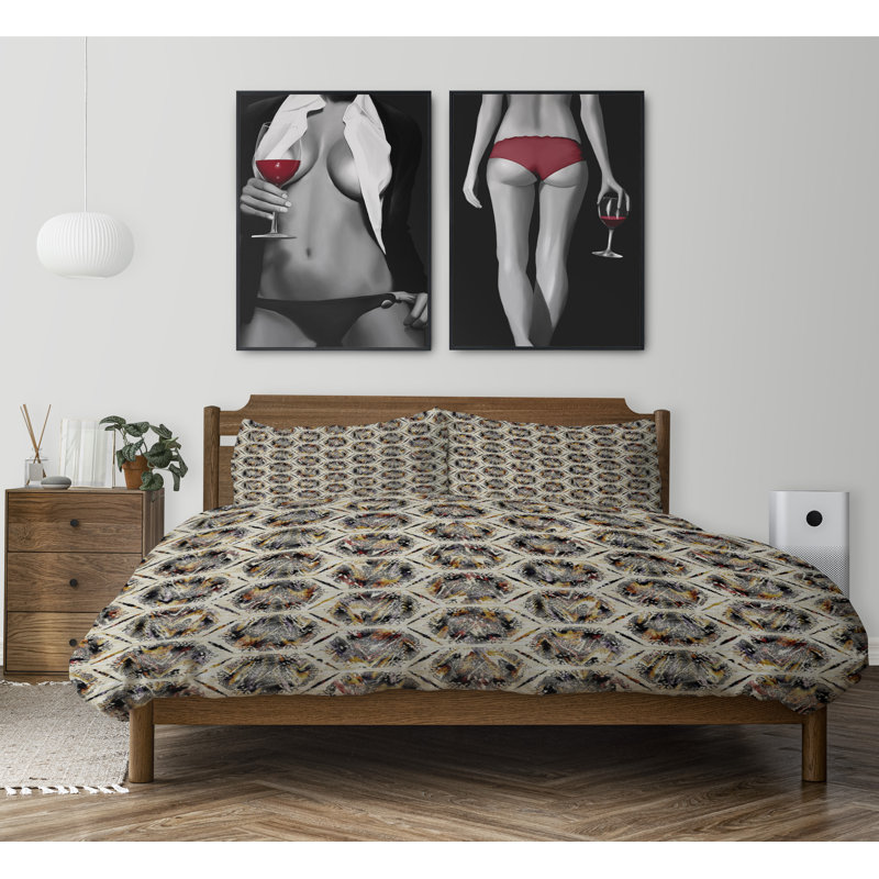 Polyester Geometric Shapes Comforter Set, Twin Comforter + 1 Standard Pillowcase