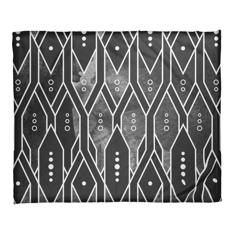 Katelyn Elizabeth Sewn Throw Blanket, Black