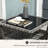 Square Patio End Table, Tempered Glass, Storage Shelf, Grey , Aluminum Frame 2 Outdoor Coffee Glass Top, Storage,