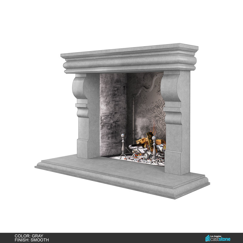 Hamilton Fireplace Surround, Smooth/Gray