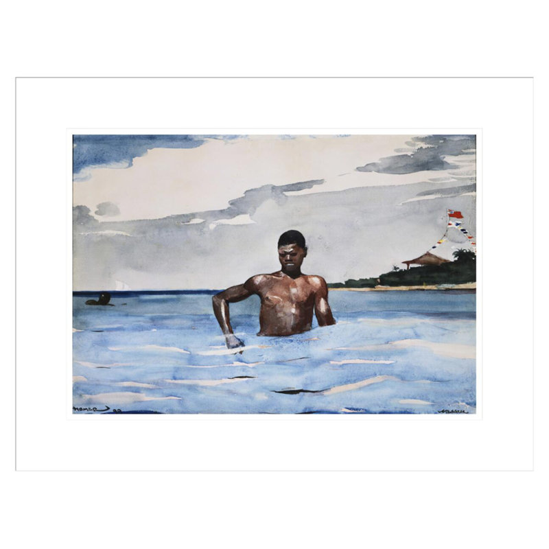 «The Bather» par Winslow Homer, impression giclée sur cadre, H 16,82 po x l 21,75 po