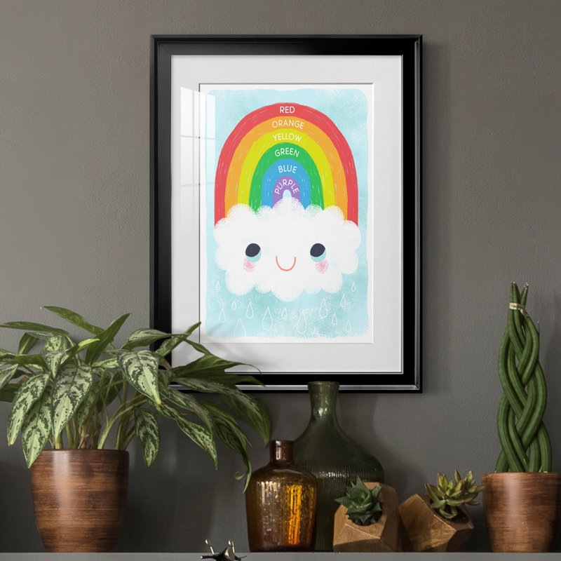 Rainbow Colors - Reproduction d'art graphique encadré, Noir, H 22,5 po x l 30,5 po x P 1,5 po