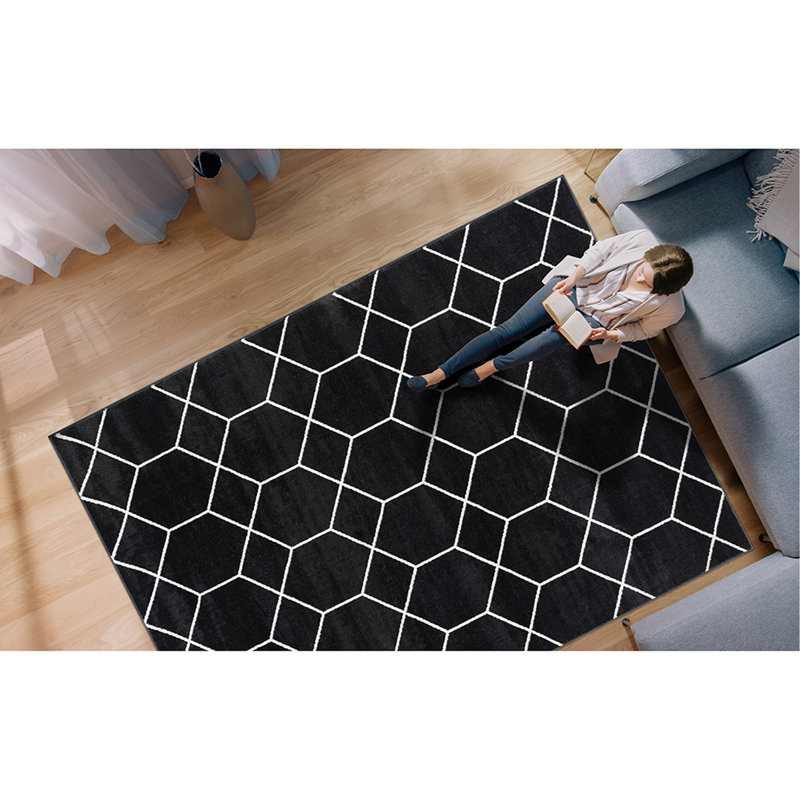 Tapis tissé à motif géométrique Trellis