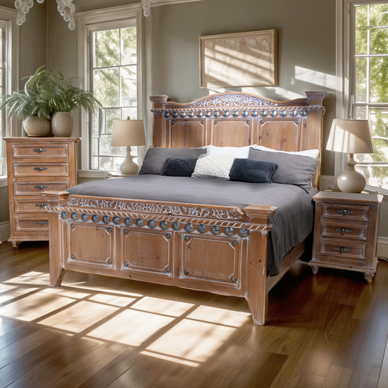 Río Hondo Bed, White/Tan, Queen