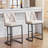 Set Of 2, Modern Upholstered Bar Stool With Button-Tufted Backrest, Counter Height Chair With Sturdy Metal Frame, Comfortable Padded Seat For Kitchen, Bar, Or Dining Room-104200214