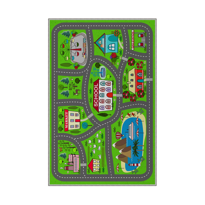 Premium Hall Carpet (3.3 x 6.6 ft), 100% Polyester, 0.4 in Pile Height | Antibacterial, Non-Slip PVC Dot Underside | Machine Washable, 3D Digital Printing | Ideal for Living Room, Bedroom, and Entryway Decor