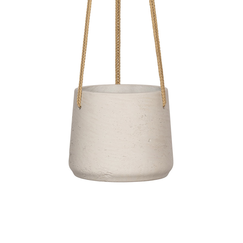 Gray Fiberstone Hanging Pot, Gray, 6" W x 6" D x 6" H